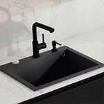 Quadra Black Granite Basin