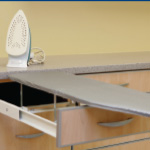 Concealed ironing board