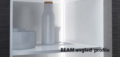 Beam angled profile