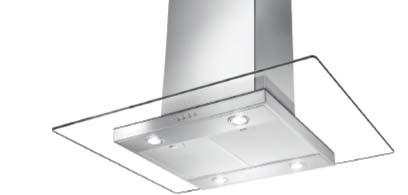Glassy Island kitchen extractor fans